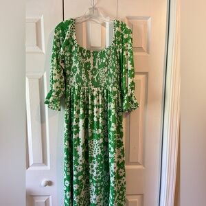 Sugarlips Green Smocked Dress